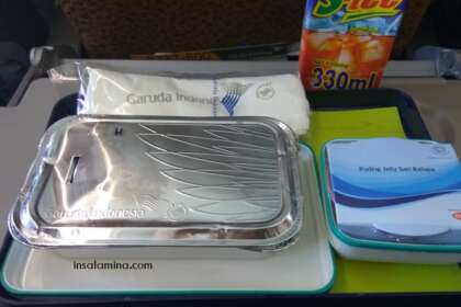 menu makanan di pesawat garuda