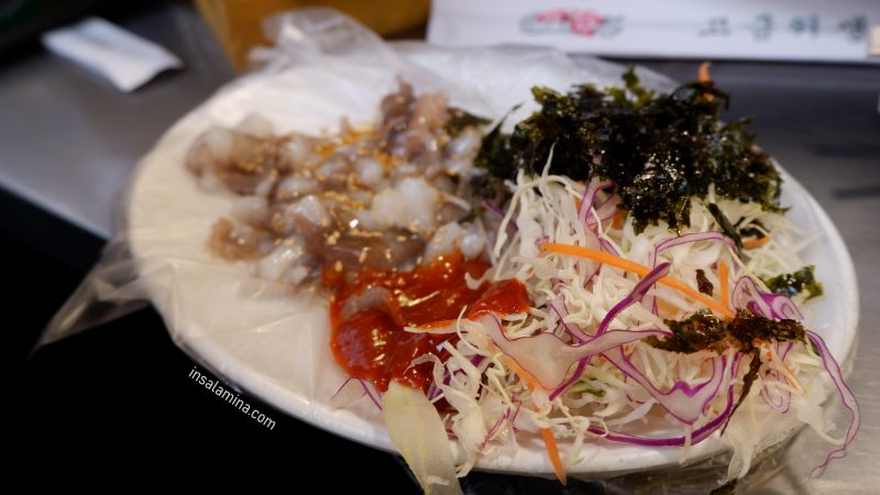 makan gurita hidup di Korea Selatan